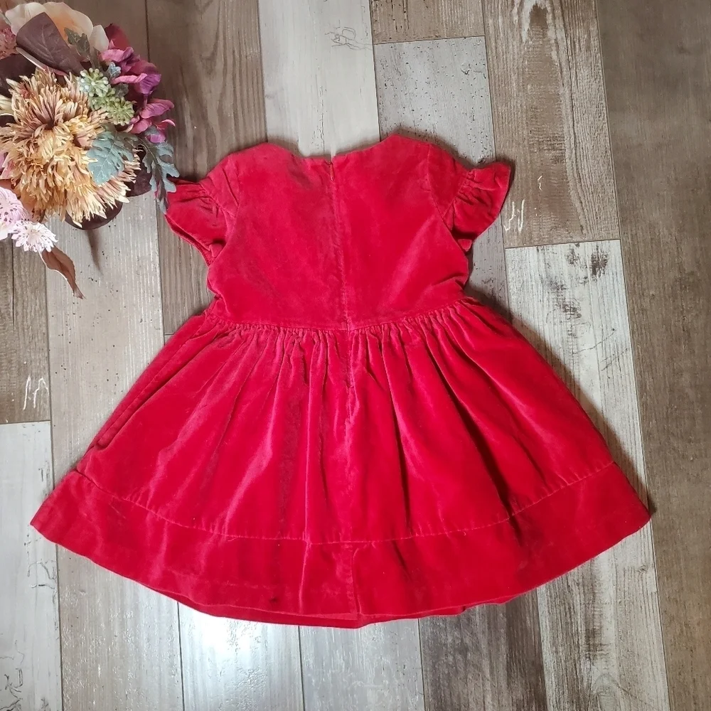Gymboree Baby Red Velvet Christmas Toddler Girls Dress Size 2T NWOT
